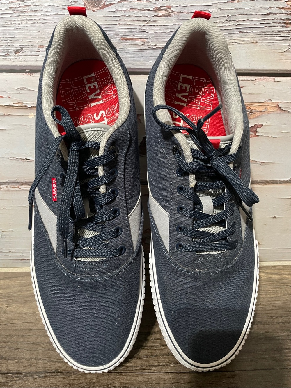 Levi's Men's Navy and gray Low-Top Canvas Sneakers
